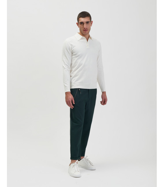 Knit polo shirt