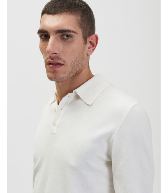 Knit polo shirt