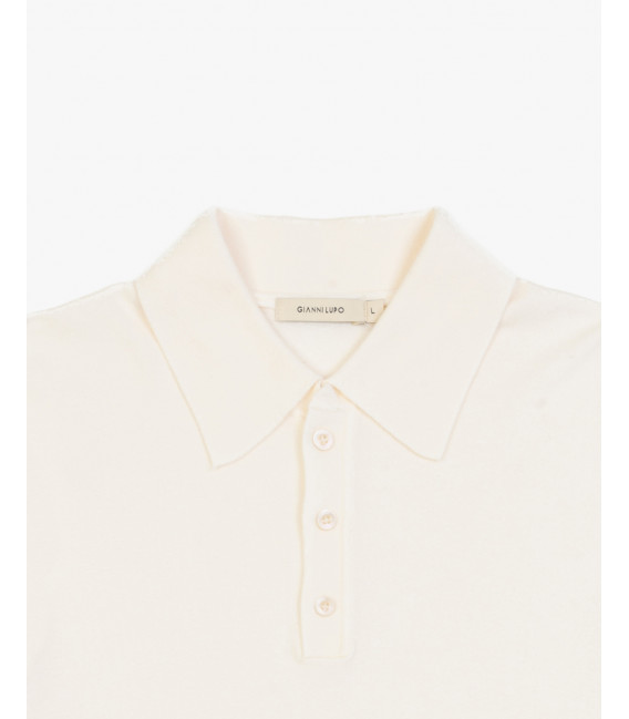 Knit polo shirt