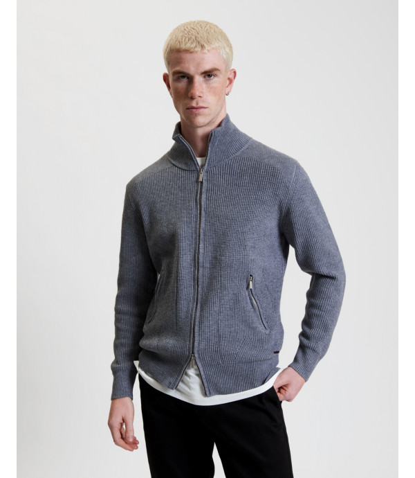 Cardigan in maglia con zip