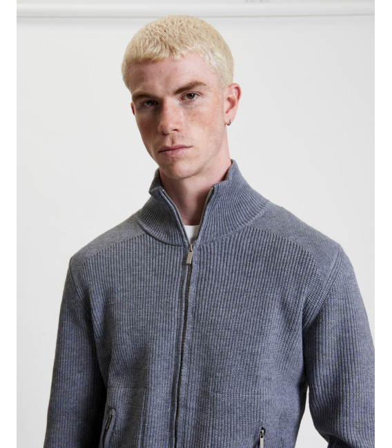Cardigan in maglia con zip