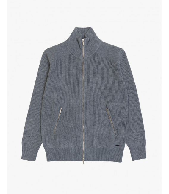 Cardigan in maglia con zip