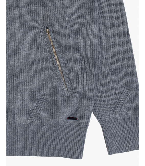 Cardigan in maglia con zip