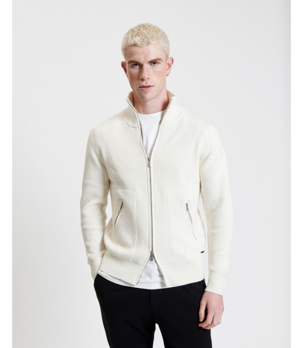 Cardigan in maglia con zip