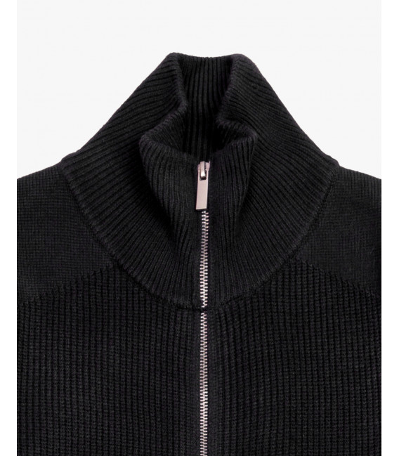 Knitted cardigan with zip