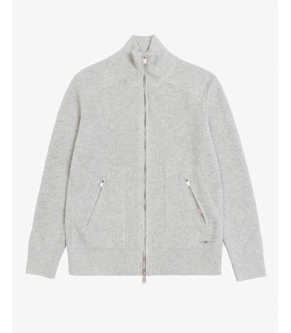 Cardigan in maglia con zip