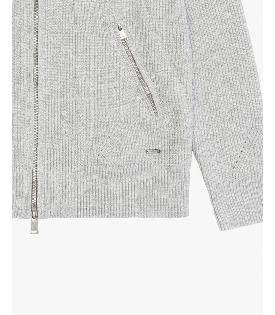 Cardigan in maglia con zip