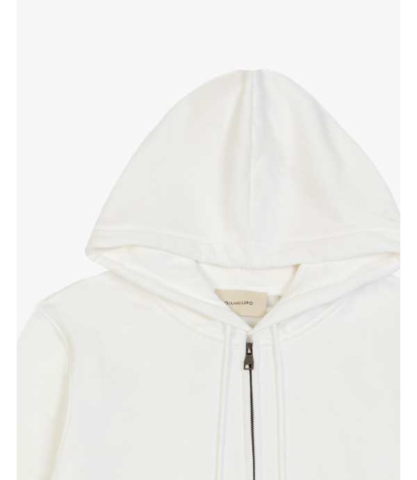 Felpa con cappuccio e zip