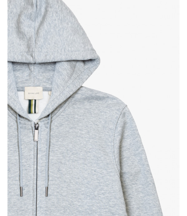 Felpa con cappuccio e zip