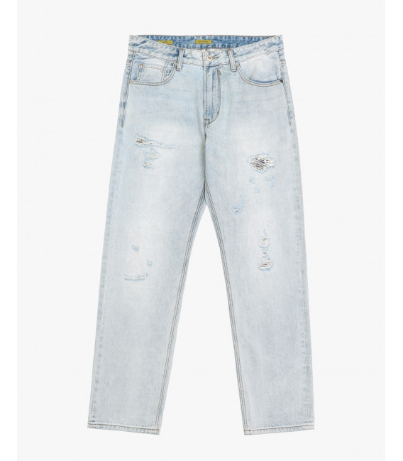 ALEX straight jeans light wash with rips