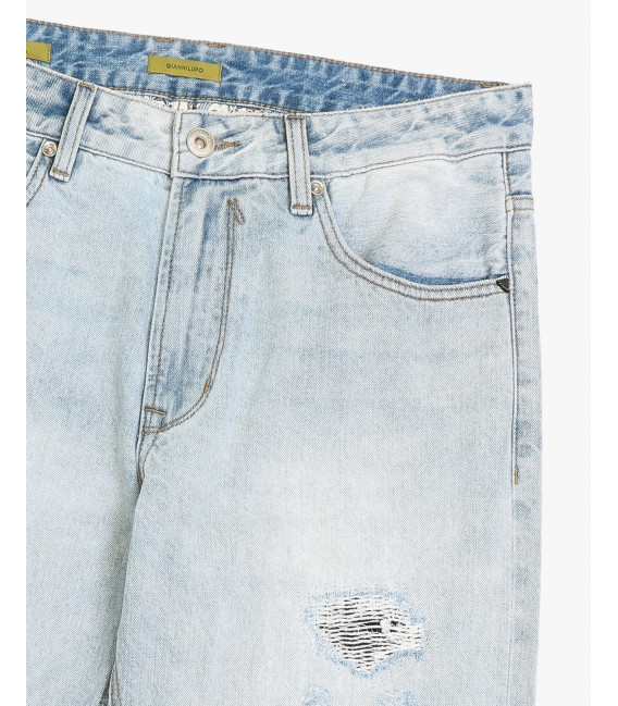 ALEX straight jeans light wash with rips