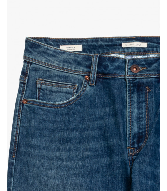 BRUCE regular fit jeans dark wash with abrasions