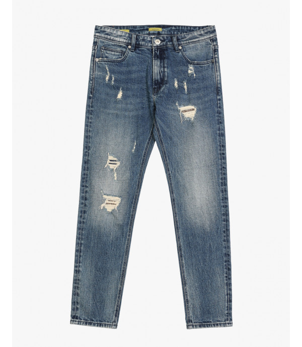 Jeans BRUCE regular fit medium wash con strappi