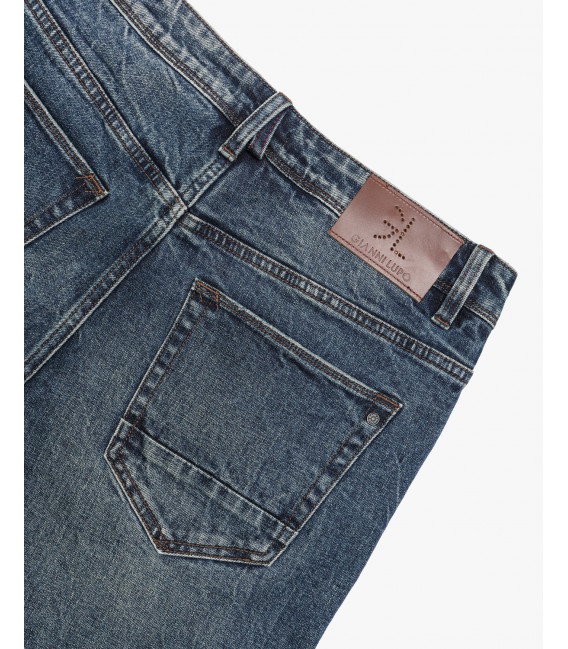 Jeans BRUCE regular fit medium wash con strappi