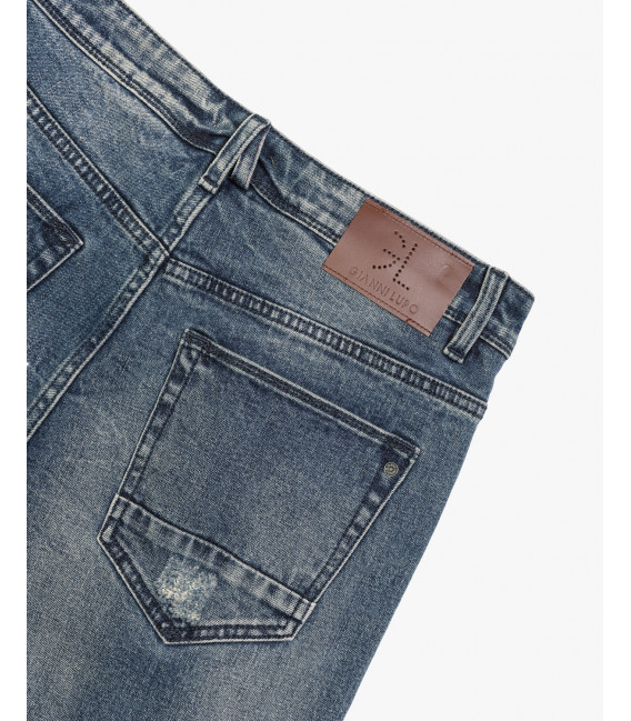 Jeans BRUCE regular fit medium wash con strappi