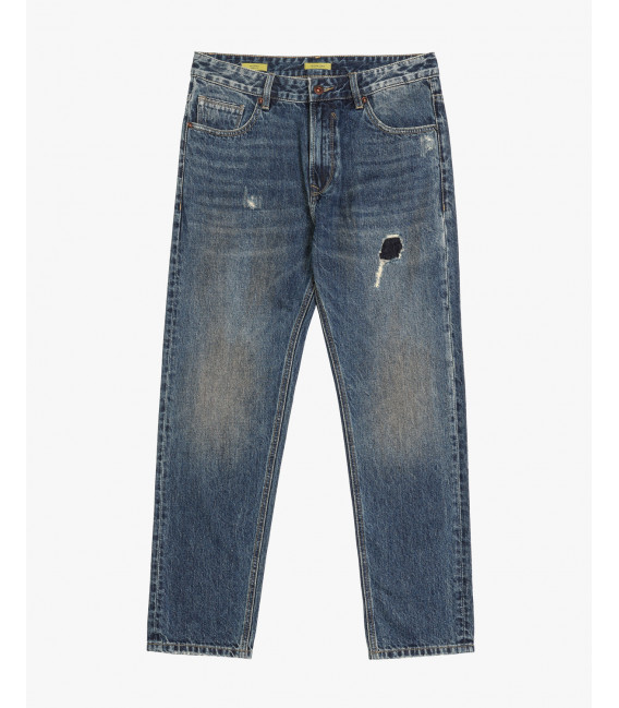 Jeans GRANT carrot fit lavaggio vintage con toppa