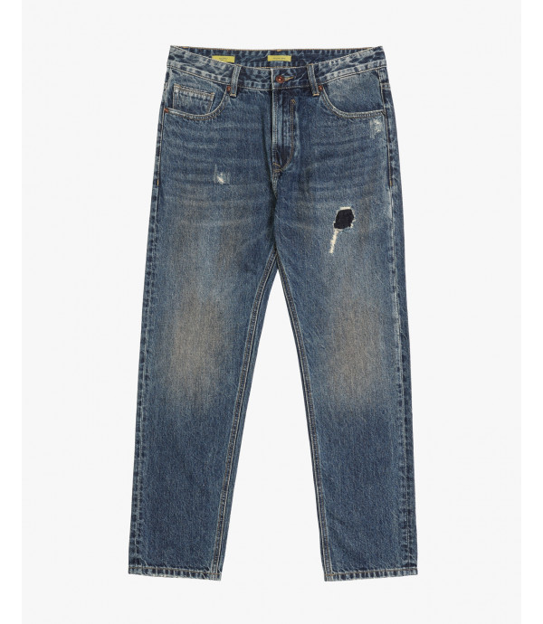 Jeans GRANT carrot fit lavaggio vintage con toppa