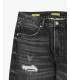 Jeans GRANT carrot fit neri con toppa