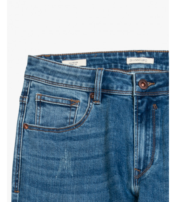 Jeans KEVIN skinny fit con abrasioni light wash