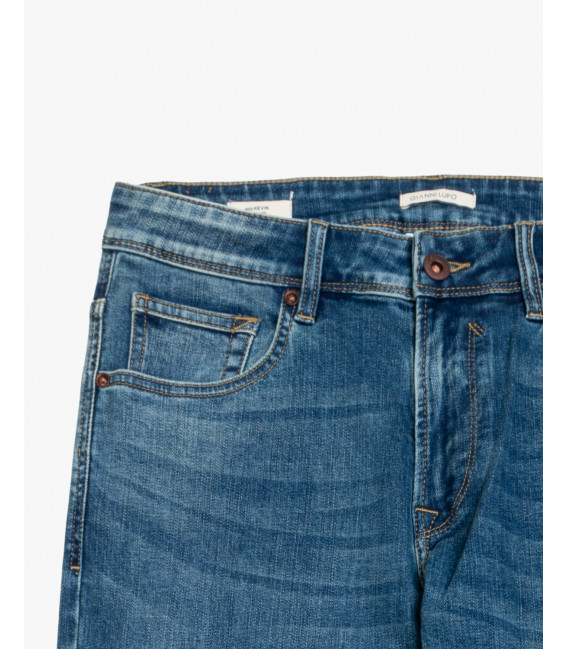 KEVIN skinny fit jeans with abrasions medium wash