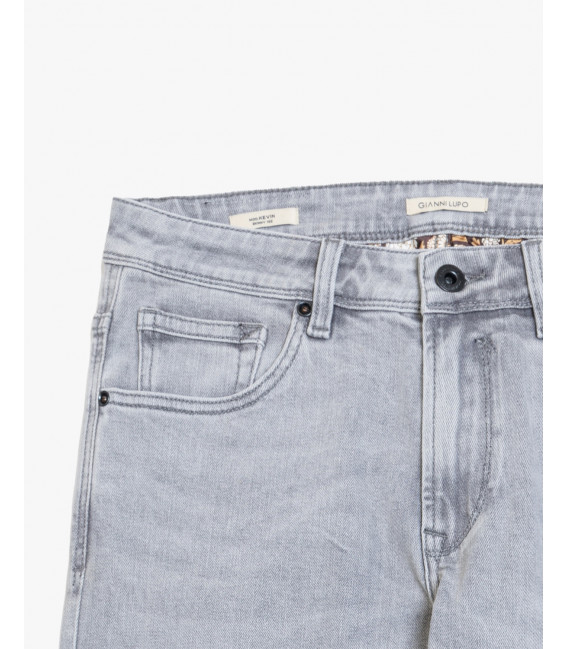 KEVIN skinny fit jeans in washed grey denim