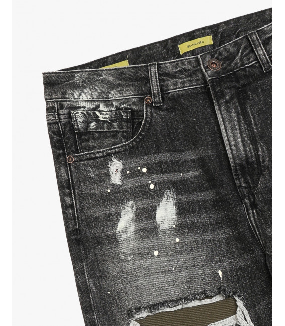 Jeans MIKE carrot cropped fit rip & repair