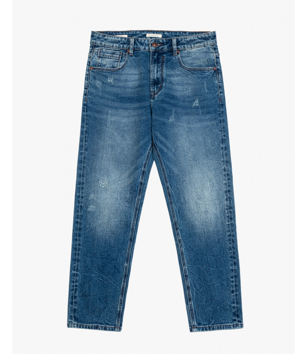 Jeans MIKE carrot cropped fit con abrasioni
