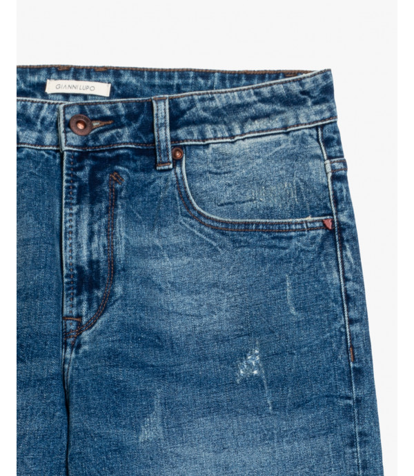 Jeans MIKE carrot cropped fit con abrasioni