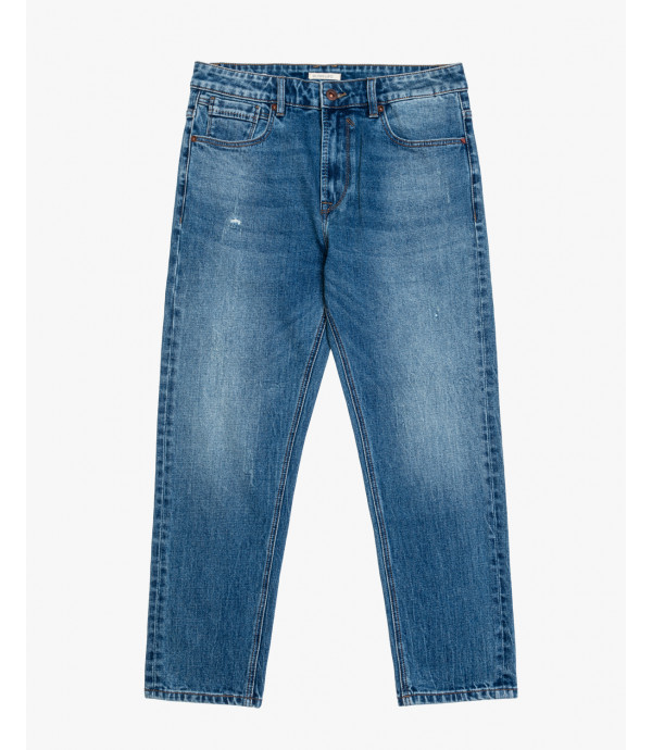 Jeans MIKE carrot cropped fit con graffi