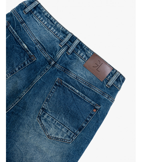 Jeans MIKE carrot cropped fit con abrasioni