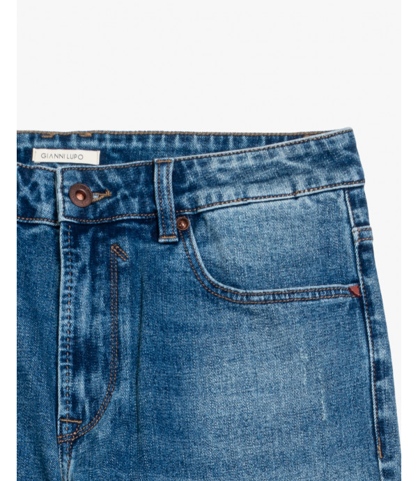 Jeans MIKE carrot cropped fit con graffi
