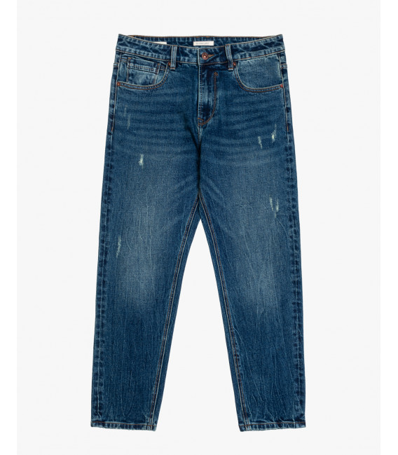 Jeans MIKE carrot cropped fit con graffi
