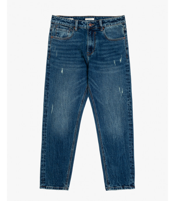 Jeans MIKE carrot cropped fit con graffi