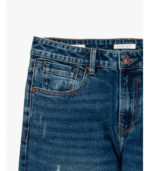 Jeans MIKE carrot cropped fit con graffi