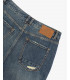 MIKE carrot cropped fit jeans with rip&repair