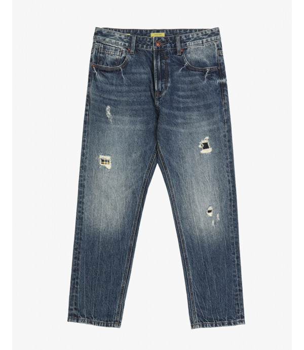Jeans MIKE carrot cropped jeans con strappi e riparazioni