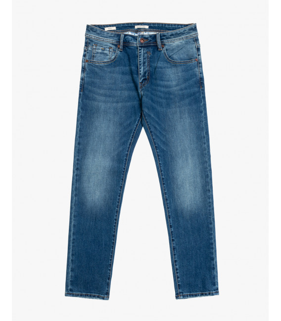 PAUL skinny cropped fit jeans with abrasions dark wash