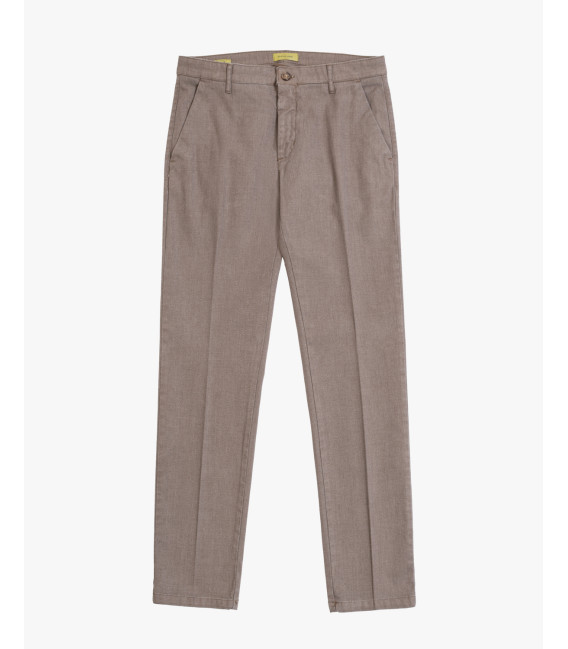 Cotton trousers with dotted effect