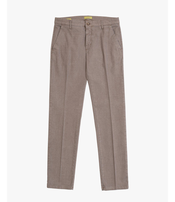 Cotton trousers with dotted effect