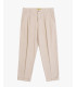 Cotton trousers with dotted effect wide leg