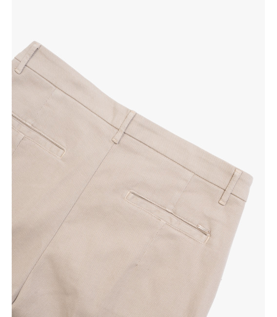 Cotton trousers with dotted effect wide leg