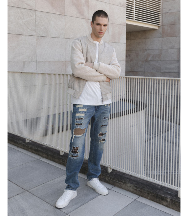 ALEX oversized jeans with rip&repair