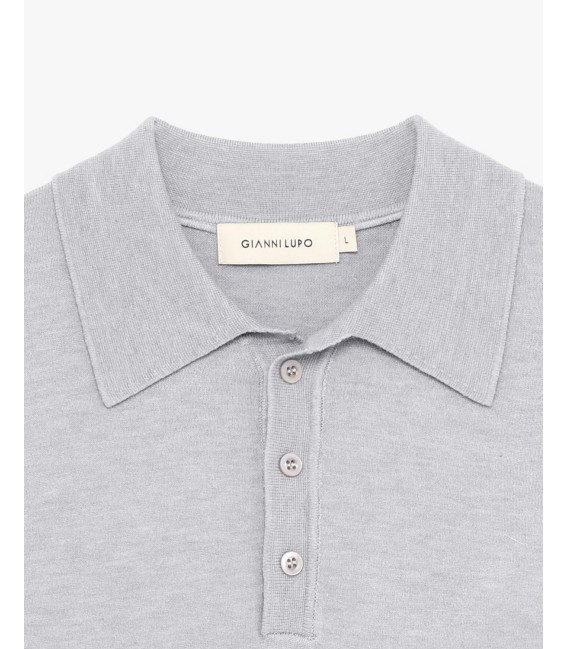 Knit polo shirt