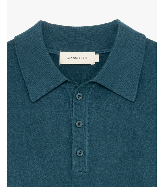 Knit polo shirt