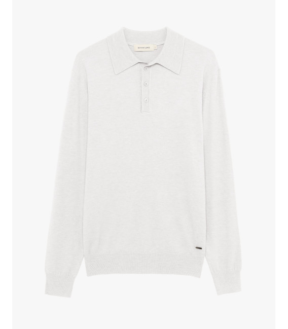 Knit polo shirt
