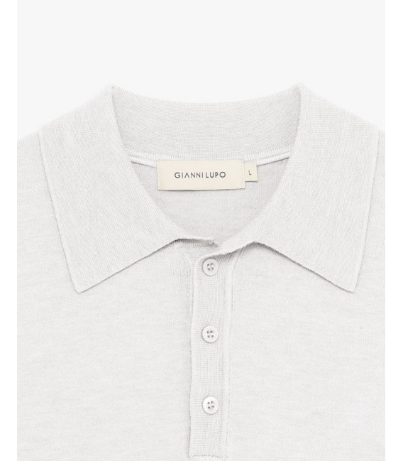 Knit polo shirt