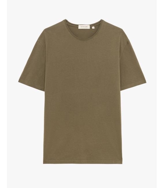 T-shirt con orli a taglio a vivo