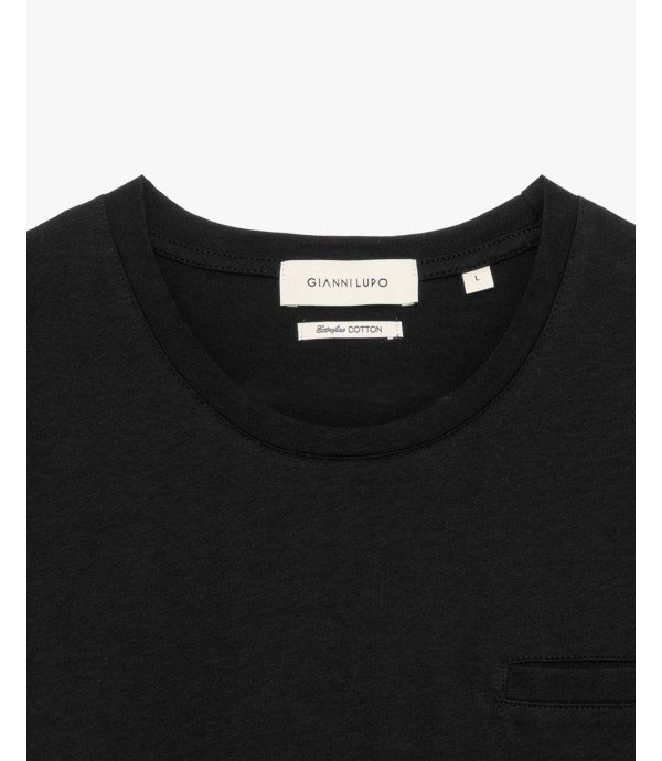 Extra-fine cotton t-shirt with pocket