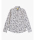 Camicia in cotone floreale in velluto a coste