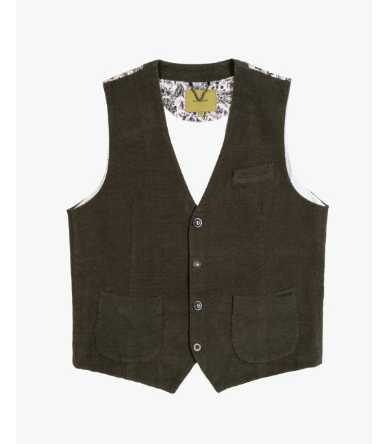 Velvet waistcoat with patterned lining
